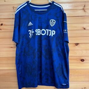 Adidas LEEDS UNITED Soccer Jersey #2 AYLING Away Shirt Blue 3X